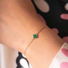 Armbånd med kløver, grønn thumbnail