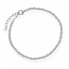 Zela armbånd med hvit zirkonia, Rhodinert  thumbnail