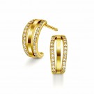 Forgylte sølvkreoler med zirkonia thumbnail