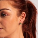 GLAM øredobber med grønne toner, Forgylt  thumbnail