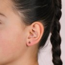 Ørestikk i sølv - Røde marihøner thumbnail