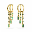 Rio radiance øredobber i sølv med grønn zirkon Forgylt thumbnail
