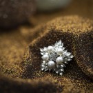  Pan Jewelry Julenål med perle snøstjerne thumbnail