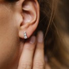 Øredobber i sølv med zirkonia  thumbnail