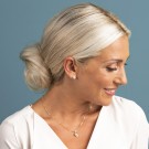 Øredobber i sølv med zirkonia Forgylt  thumbnail