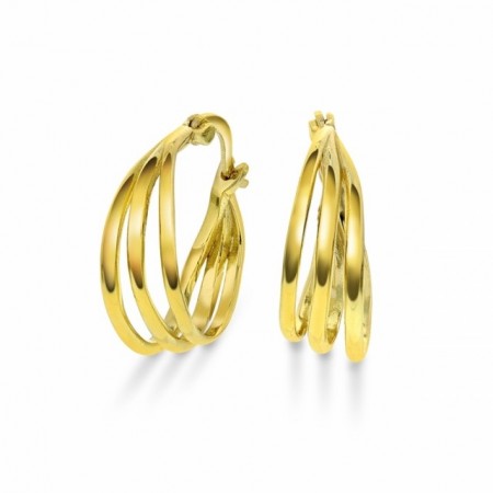 Forgylte sølvkreoler 