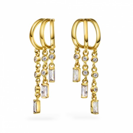 Rio radiance øredobber i sølv med hvite zirkonia