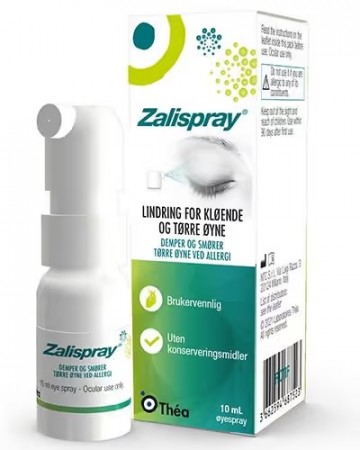 Zalispray- Lindring for kløende og tørre øyne