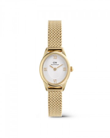 Daniel Wellington Ophelia Mini Mesh Gullfarget / Hvit 22mm