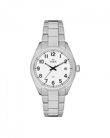 INEX Herre, stål/hvit, 38mm